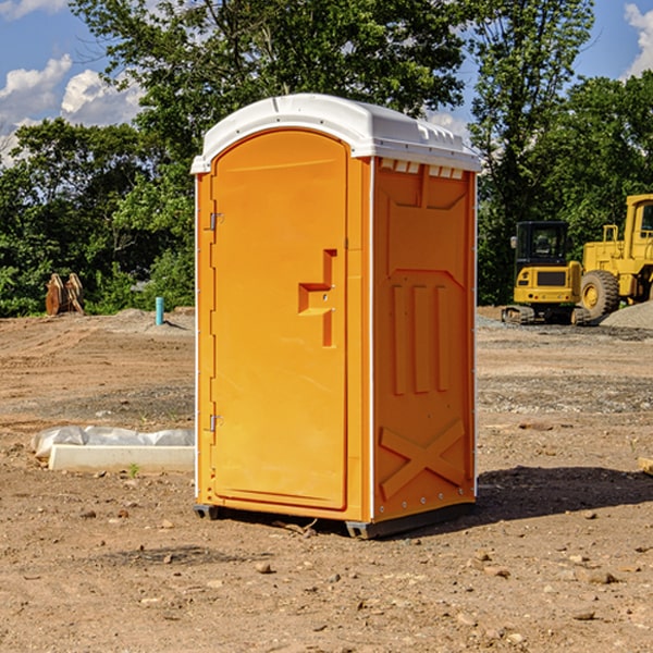 how often are the portable restrooms cleaned and serviced during a rental period in Websters Crossing New York